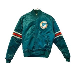 Vintage 1988-1991 Starter NFL Proline Miami Dolphins Satin Bombet Jacket Med USA